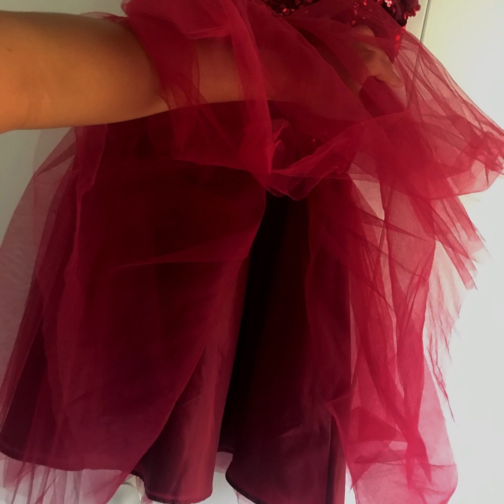 ASOS red sequin tulle mini - Picture 6 of 9